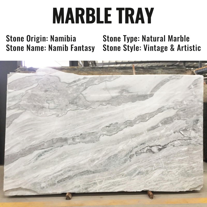 Koville African Natural Marble Decorative Tray, 12"x6" - Countertop Organizer, Catchall Tray for Perfume, Candles, Jewelry - Image 5