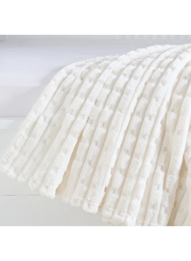 Home Box Delft Jacquard Flannel Queen Blanket 220 x 200 cm