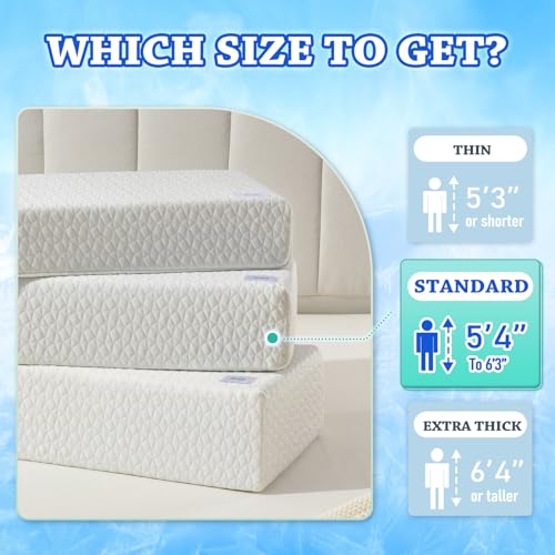HARBOREST Ice Cube Cooling Pillow for Side Sleepers Memory Foam Side Sleeper Pillow Support Head & Neck for Pain Relief，12"x24"x5" - Image 2