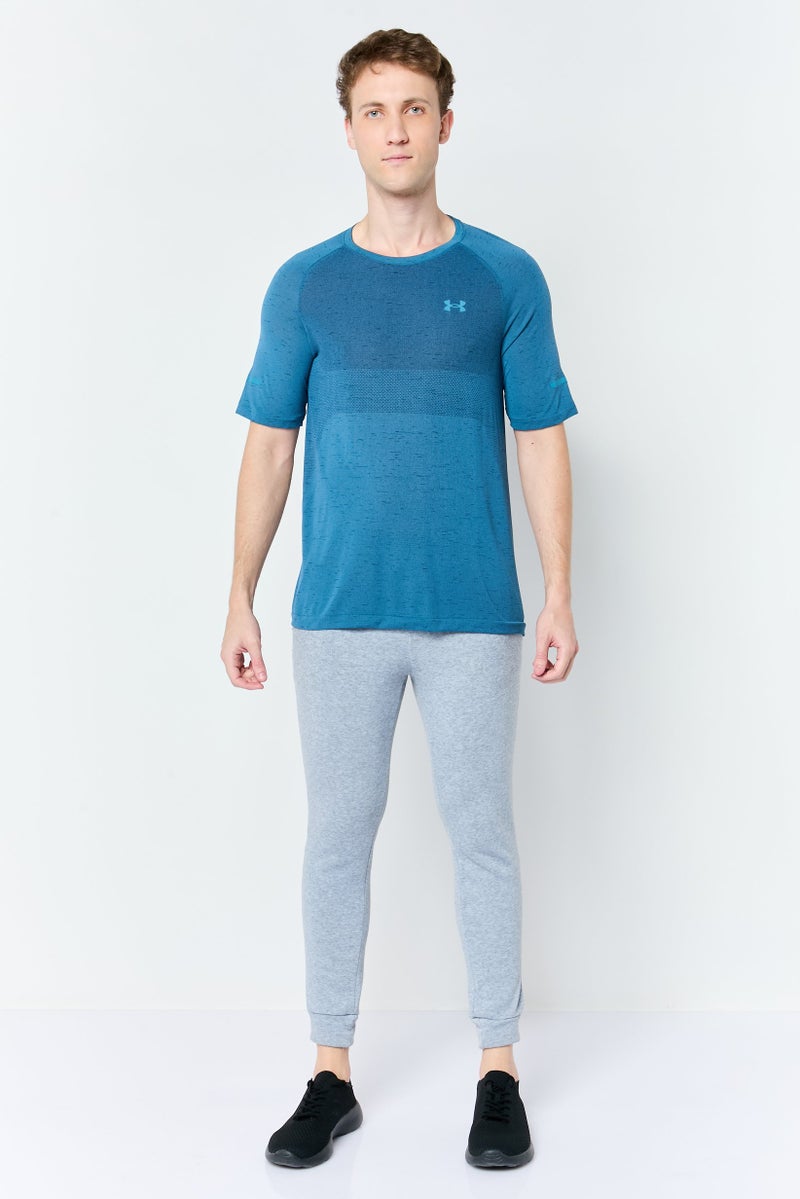 UNDER ARMOUR Men Sportswear Fit Short Sleeve Training T-Shirt, Teal Blue - Image 3