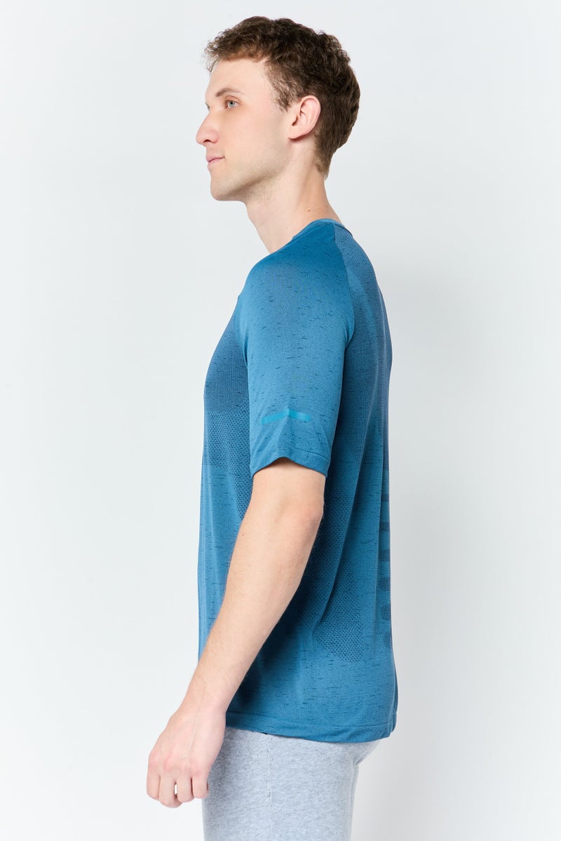 UNDER ARMOUR Men Sportswear Fit Short Sleeve Training T-Shirt, Teal Blue - Image 2