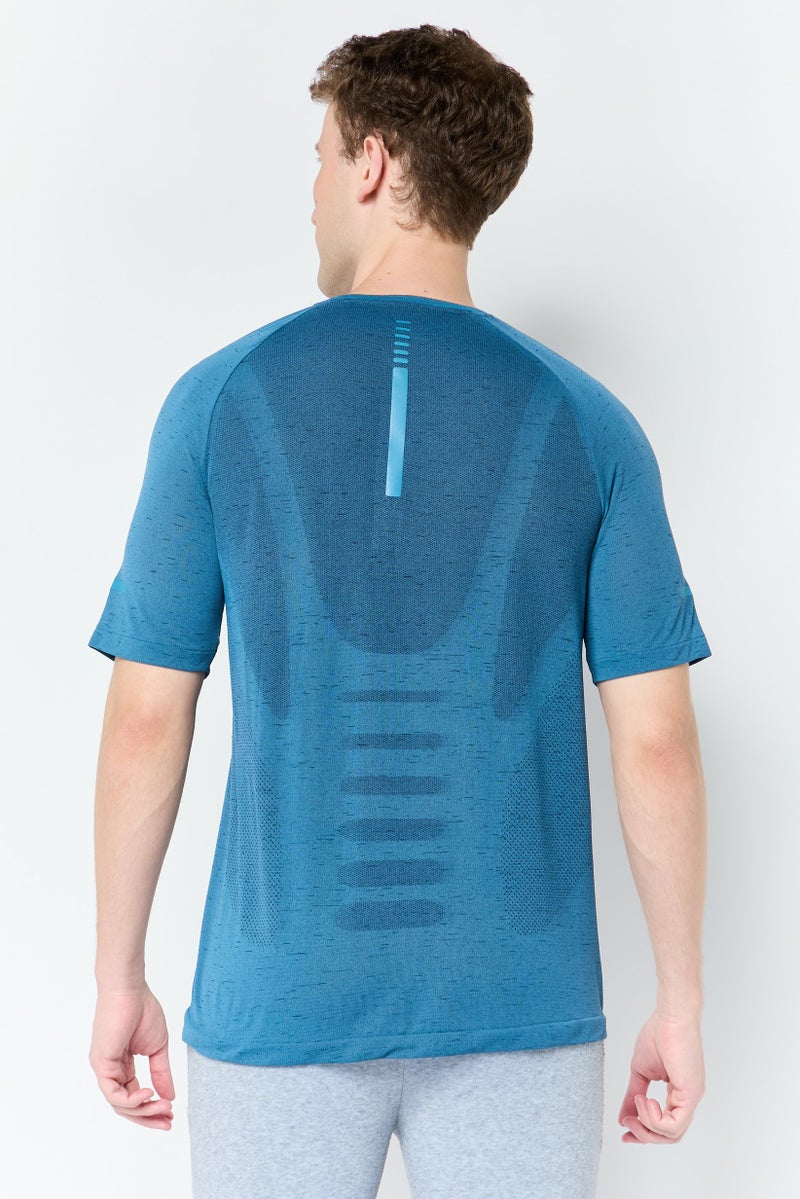 UNDER ARMOUR Men Sportswear Fit Short Sleeve Training T-Shirt, Teal Blue - Image 4