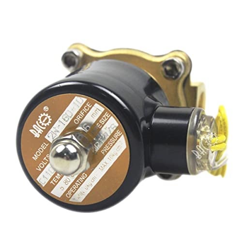 BACOENG VITON 3/8" Brass Electric Solenoid Valve, 12V DC Normally Closed - Image 2