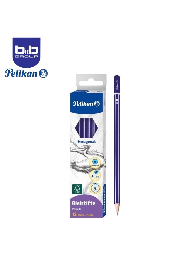 Pelican Pack of 3pcs HB Hexagonal Wooden Pencils, HB Pencil with Eraser + Sharpener Non-Toxic and Eco-Friendly, Perfect for Kids & Students, Smooth Writing for School & Drawing Bundle. - Image 2