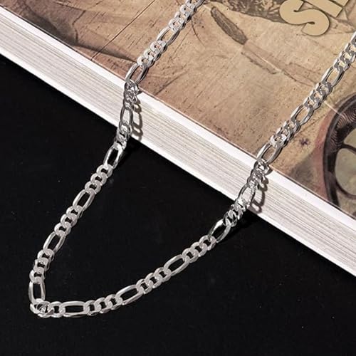 Quadri - Certified Made in Italy 925 Sterling Silver 5mm Figaro Link Chain Necklace 16 Inchs - Image 5