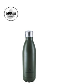 Atlasware Water Bottle with a Capacity of 500 ml, Stainless Steel Water Bottle that keeps Cold for 37 Hours and Keeps Heat for 16 Hours, Army Green  - Image 2