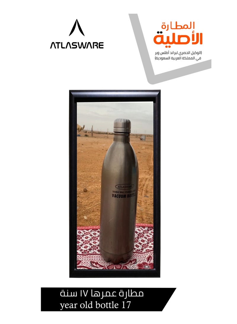 Water Bottle with a Capacity of 500 ml, Stainless Steel Water Bottle that keeps Cold for 37 Hours and Keeps Heat for 16 Hours, Army Green