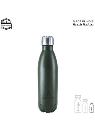 Water Bottle with a Capacity of 500 ml, Stainless Steel Water Bottle that keeps Cold for 37 Hours and Keeps Heat for 16 Hours, Army Green - pzsku/Z84252D9642D1851FFE26Z/45/1746203247/28817c8f-3695-4385-a8d5-c116a03e19e7