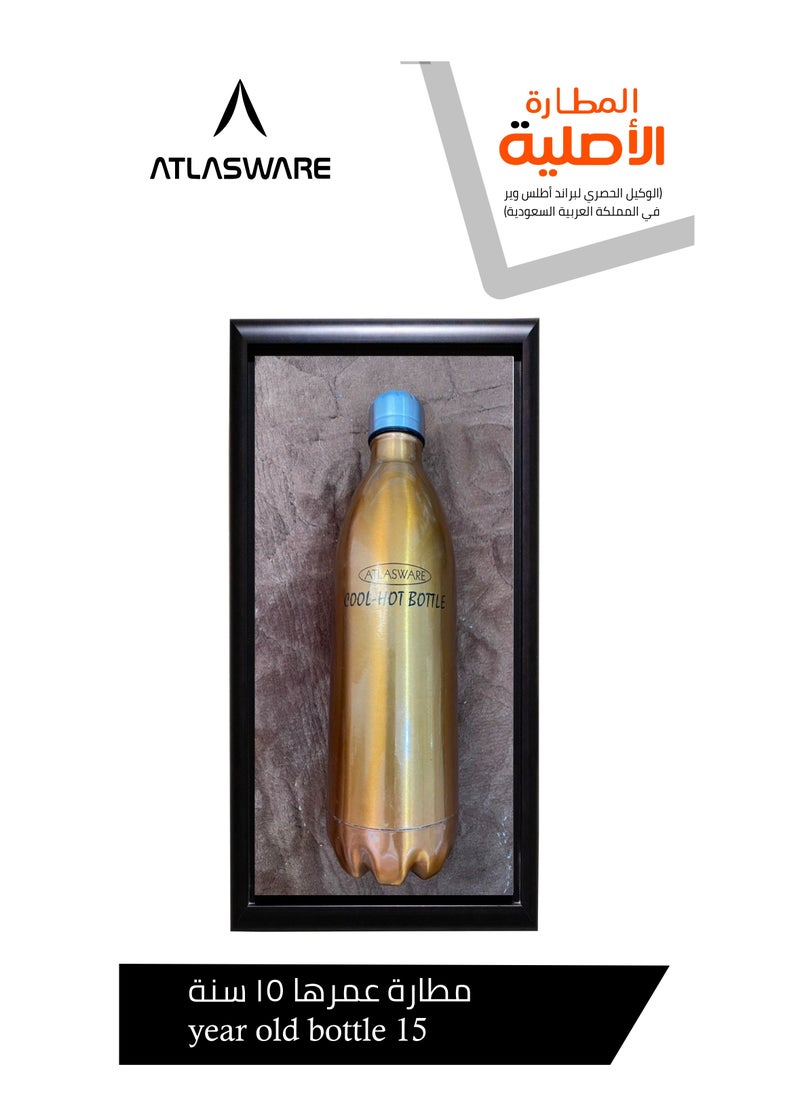Water Bottle with a Capacity of 500 ml, Stainless Steel Water Bottle that keeps Cold for 37 Hours and Keeps Heat for 16 Hours, Army Green