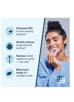 M3 Naturals M3 Naturals Retainer Cleanser Tablets Invisalign Cleaner FSA HSA Approved Remove Odors Discoloration Stains and Plaque 4 Month Supply Denture Cleansers Retainers Mouth Guards Denture Bath Mint  - Image 2