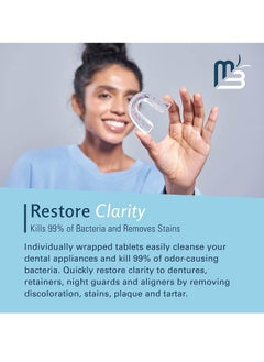 M3 Naturals M3 Naturals Retainer Cleanser Tablets Invisalign Cleaner FSA HSA Approved Remove Odors Discoloration Stains and Plaque 4 Month Supply Denture Cleansers Retainers Mouth Guards Denture Bath Mint  - Image 3