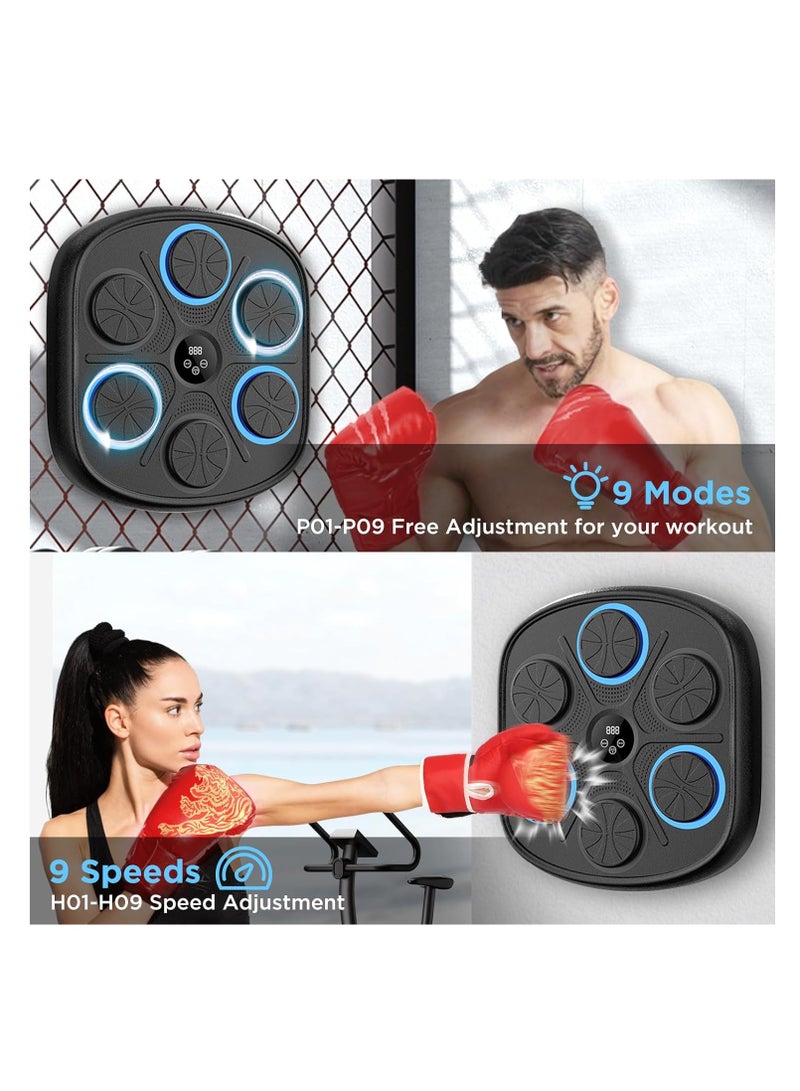 SOLARAE Smart Music Boxing Machine, Speed Adjustment Boxing Training Equipments with Boxing Gloves, Wall Mounted Intelligent Boxing Target, Electronic Punching Pad Machine for Home Gym Equipments, Adults - Image 2