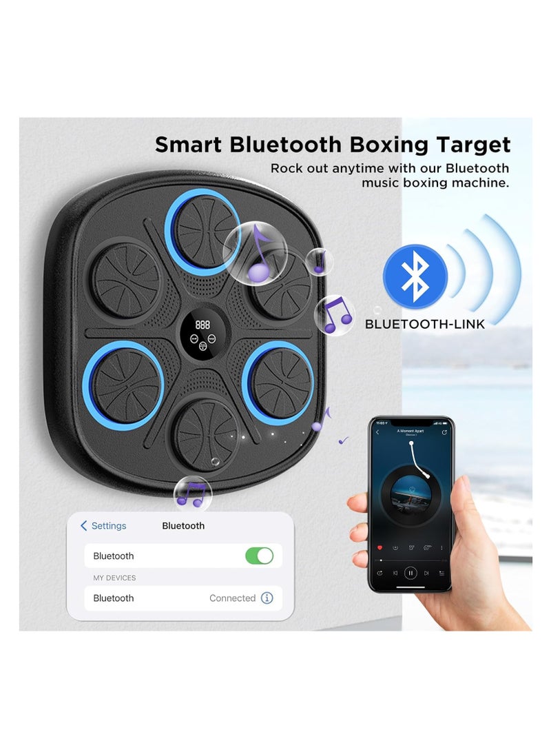 SOLARAE Smart Music Boxing Machine, Speed Adjustment Boxing Training Equipments with Boxing Gloves, Wall Mounted Intelligent Boxing Target, Electronic Punching Pad Machine for Home Gym Equipments, Adults - Image 5