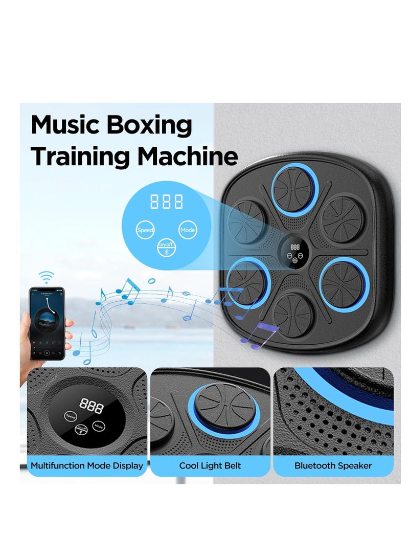 SOLARAE Smart Music Boxing Machine, Speed Adjustment Boxing Training Equipments with Boxing Gloves, Wall Mounted Intelligent Boxing Target, Electronic Punching Pad Machine for Home Gym Equipments, Adults - Image 4
