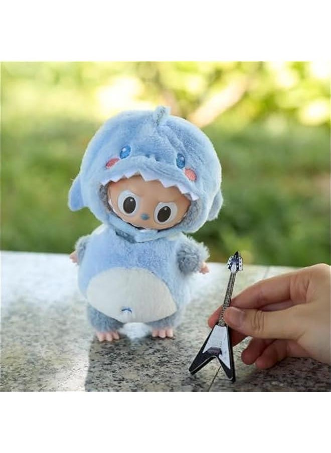 Arabest Plush Doll Clothes, Cute Cartoon Animal Series Plush Doll Clothes Suit for 17cm Labubu, Kawaii Doll Clothes for Birthday Gifts (Blue Shark)  - Image 4