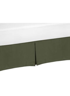 Sweet Jojo Designs Dark Green Boy Baby Crib Bed Skirt Nursery Dust Ruffle - Solid Color Hunter Forest Olive for Rustic Woodland Camo Deer Collection - pzsku/Z842575119B7EF0C490BBZ/45/_/1737030768/a80136df-ac72-42f7-a669-b5d070c80210