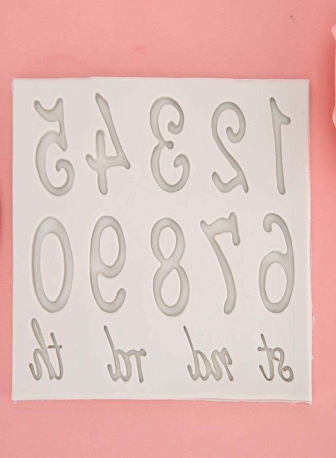 Garosa Silicone Alphabet Number 0-9 3D Embossed Fondant Chocolate Mold Alphabets Letter Cake Baking DIY Silicone Birthday Cake Decorating Art Casting - Image 5