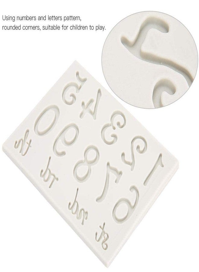 Garosa Silicone Alphabet Number 0-9 3D Embossed Fondant Chocolate Mold Alphabets Letter Cake Baking DIY Silicone Birthday Cake Decorating Art Casting - Image 4