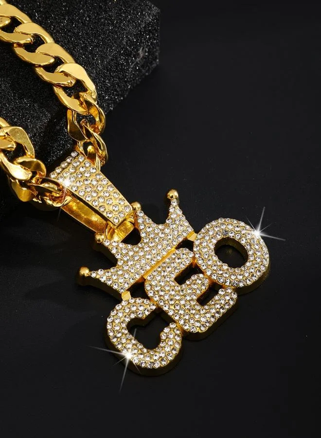 Take Two  Men CEO Crown Drop Embellished Necklace for Men | Best Price UAE