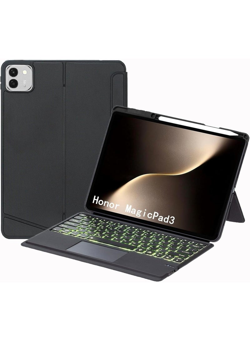 general Keyboard Case for Honor MagicPad 3 13.3 Inch 2025 Smart Bluetooth Backlit Touch Removable Keyboard Case Multi-View Bracket with Pen Slot - Image 1