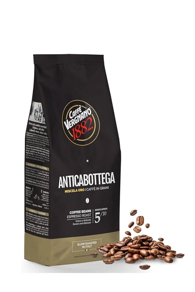 CAFFE' VERGNANO 1882 Whole Bean Coffee, Antica Bottega 5/10, by Caffè Vergnano 1882, Pack containing 500g of whole coffee beans. - Image 1
