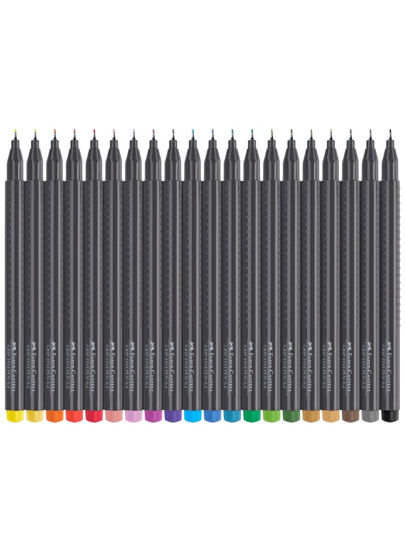 FABER-CASTELL أقلام فينلاينر 20 قطعة بطرف 0.4 مم متعددة الألوان - Image 2