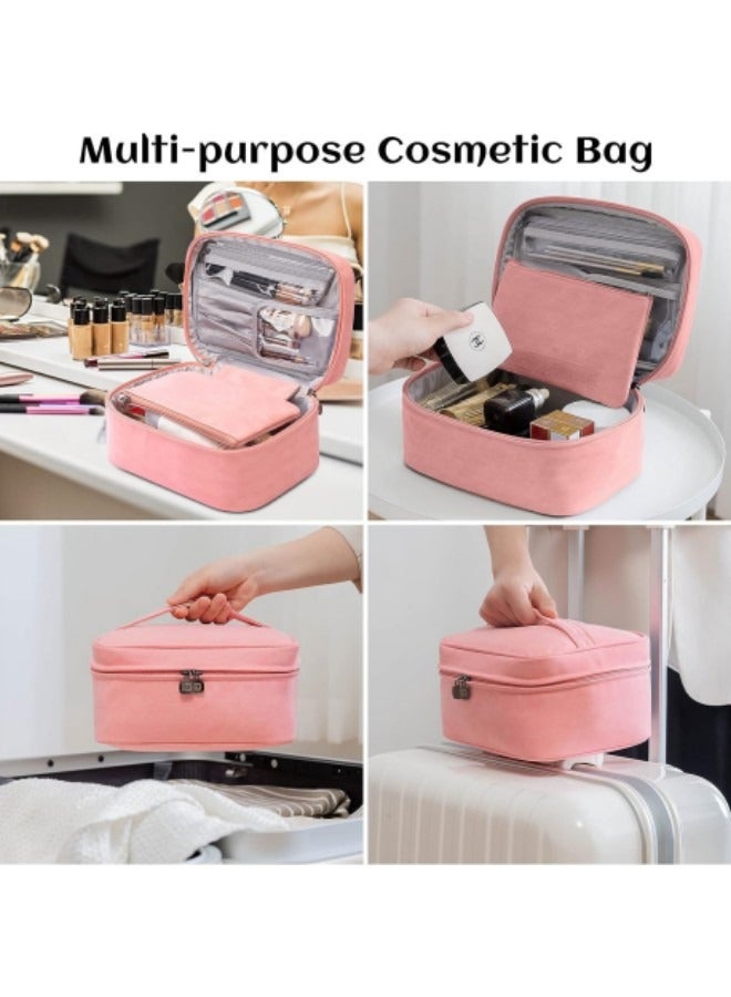 GGEROU حقيبة مكياج للسفر، حقيبة مستحضرات تجميل مقاومة للماء، حقيبة فرشاة مكياج محمولة للسفر، حقائب أدوات الزينة متعددة الوظائف - Image 5
