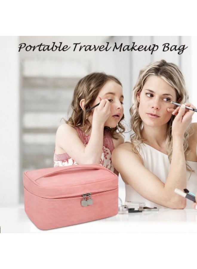 GGEROU حقيبة مكياج للسفر، حقيبة مستحضرات تجميل مقاومة للماء، حقيبة فرشاة مكياج محمولة للسفر، حقائب أدوات الزينة متعددة الوظائف - Image 4