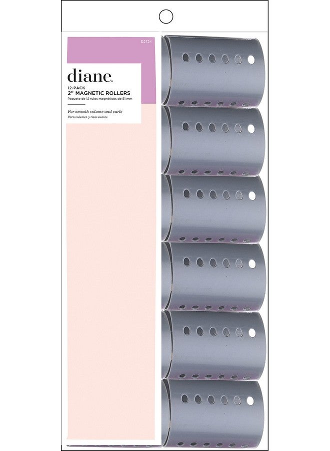Diane Magnetic Roller, Grey 2 Inch, 12 Count - Image 1