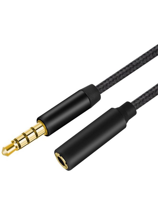 Smays 6 ft 3.5mm TRRS Audio Extension Cable - Male to Female, Supports Microphone, 1/8 Inch Jack for Headphones and Earbuds - Image 2