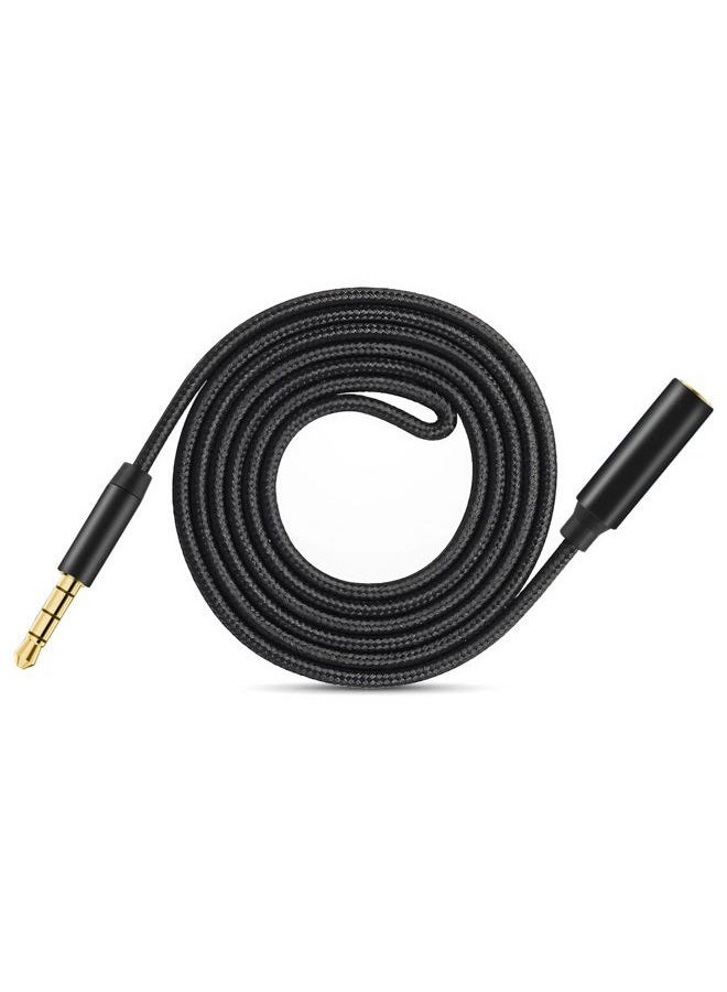 Smays 6 ft 3.5mm TRRS Audio Extension Cable - Male to Female, Supports Microphone, 1/8 Inch Jack for Headphones and Earbuds - Image 1