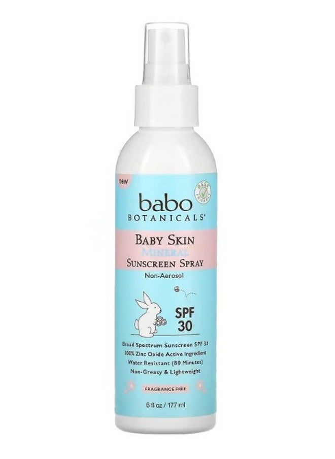 Baby Skin Mineral Sunscreen Spray SPF 30 Fragrance Free 6 fl oz 177 ml - pzsku/Z8425E0218C703F76F03CZ/45/_/1695293949/4cc68707-8ec2-4106-ab17-c0bd22f17e6d