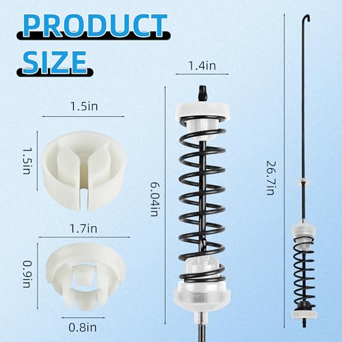 APPLIANCEMATES W10780045 WTW4816FW2 NTW4516FW2 NTW4605EW0 NTW4516FW1 WTW4800BQ1 Washer Suspension Rod Kit for Amana Whirlpool Kenmore WTW4800BQ0 RTW4516FW1 WTW4815EW0 NTW4516FW0 WTW4815EW1 WTW4816FW1 W10821951 - Image 2