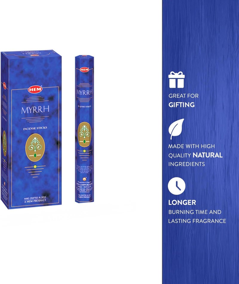HEM Myrrh Incense Sticks - Box of Six 20 Gram Tubes for Purification and Spirituality - Image 5