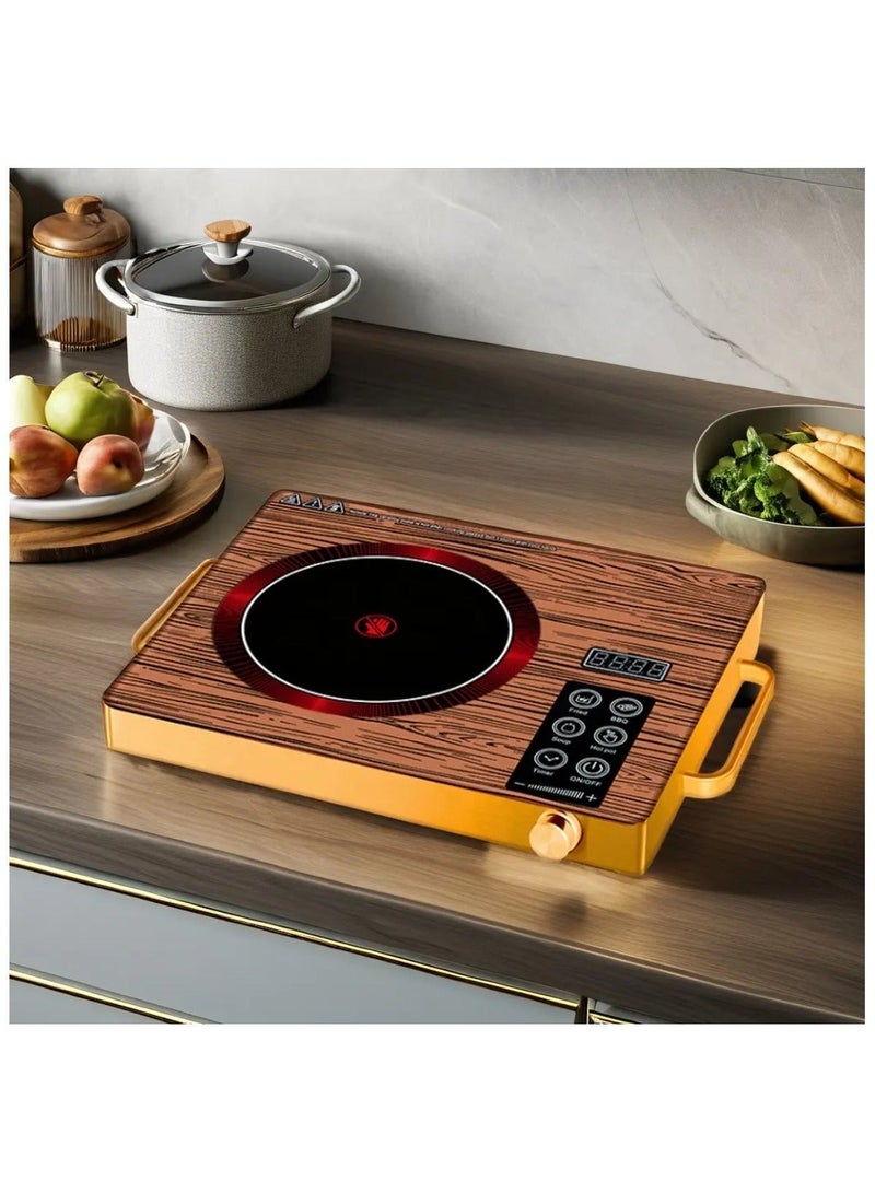 Tradeo Induction Cooker Digital Display Screen Touch Panel Electric Stove 3500W High-Temperature Resistant Glass Fireproof Material Stainless Steel Body Ceramic Heating Element - Image 2