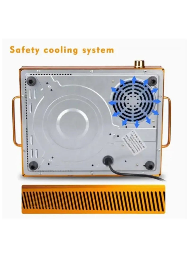 Tradeo Induction Cooker Digital Display Screen Touch Panel Electric Stove 3500W High-Temperature Resistant Glass Fireproof Material Stainless Steel Body Ceramic Heating Element - Image 4