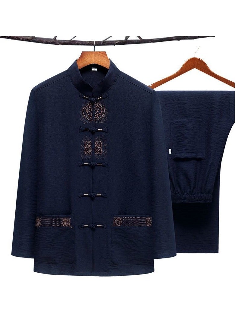 Chinese Clothing Tang Suit - Kung Fu Short Sleeve Shirt for Men - Image 1