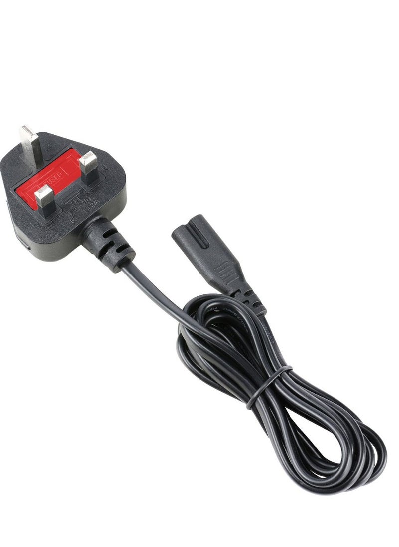 DMK Power - DMK Power Uk Plug Ac Figure 8 Power Cord Cable 1.5 Meter With Fuse For Battery Charger Ac Power Adapter Etc., - Image 1