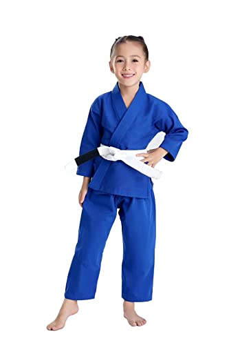 JUST YEARN Kids BJJ GI, Youth IBJJF Children’s Students Brazilian Jiujitsu Gi kimono Pre-washed Fabric - Image 2