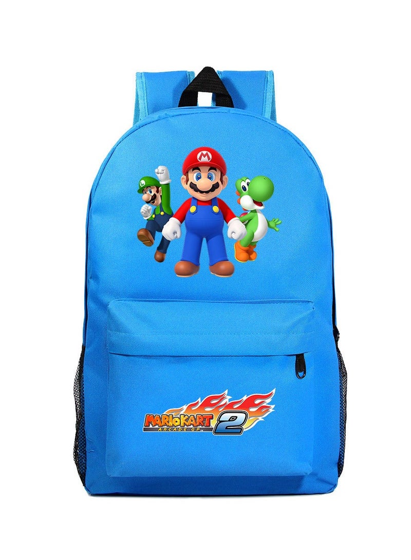 Super Mario Printed Cartoon Youth Large Capacity Men's and Women's Shoulders