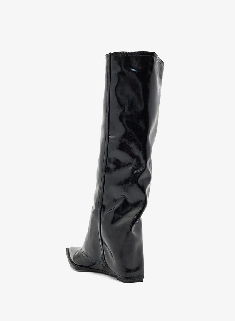 Ginger Pointed Toe Plaform Knee Boots - Image 3