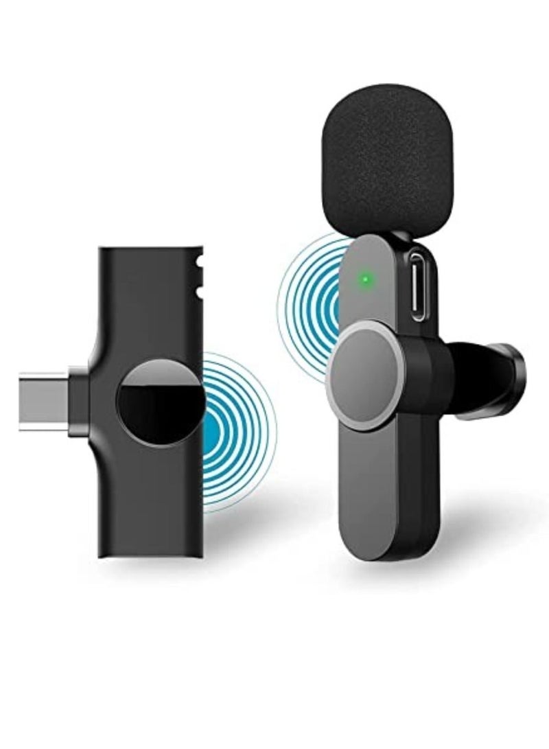 2 in 1 iphone or type-c Wireless Lavalier Microphone For IPhone, Plug Play, Portable Audio Video Recording Mic for Youtube, Live Stream, Vlog, Interview, Laptops PC - Image 1