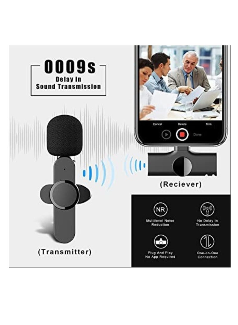 2 in 1 iphone or type-c Wireless Lavalier Microphone For IPhone, Plug Play, Portable Audio Video Recording Mic for Youtube, Live Stream, Vlog, Interview, Laptops PC - Image 4