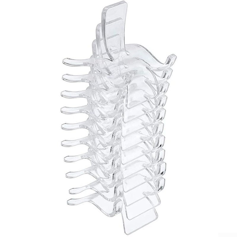 Acrylic Geode Display Stand 3 Prong Crystal Mineral Fossil Holder 10 Pack L M S Sizes - Image 3