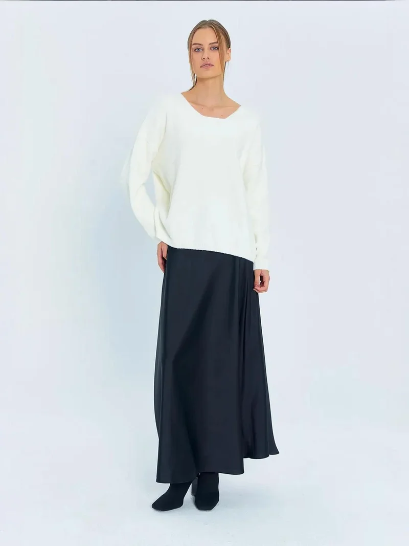 MixRay Mixray Relaxed Fit Knit Sweater with Crew Neck