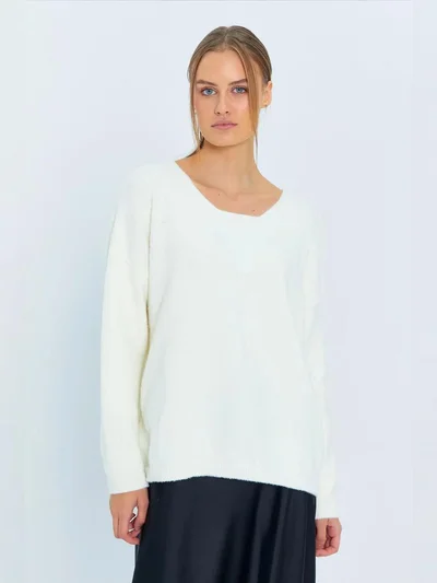 MixRay Mixray Relaxed Fit Knit Sweater with Crew Neck