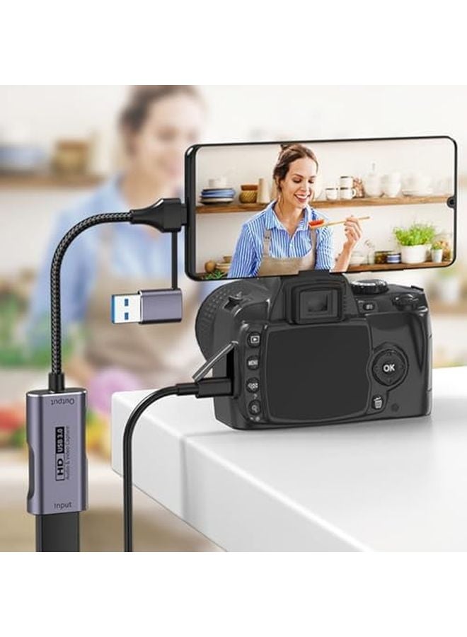 USB 3.0 4K 60Hz كرت التقاط الفيديو لـ HDTV بث الهاتف مؤتمر أجهزة متعددة - Image 2