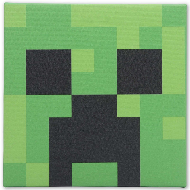 Open Road Brands Minecraft Creeper Face Gallery Wrapped Canvas Wall Decor  Fun Minecraft Wall Art for Game Room or Kids Bedroom