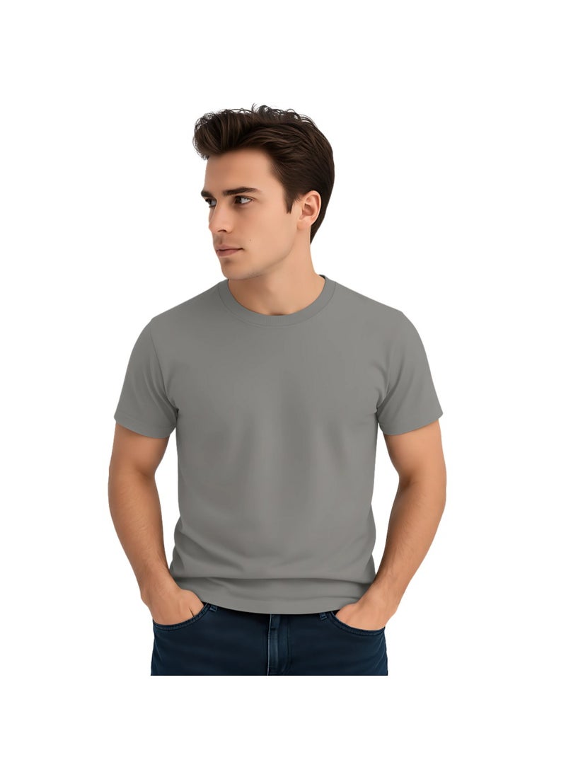 PRINTSHOP4ME Adult Round Neck Men's T Shirt 170 GSM Pure Cotton Basic Colors - Image 2