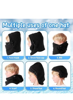 KASTWAVE Winter Children's Riding Mask, Winter Balaclava Warm Face Cover, Sports Warm Headgear Cold-proof Face Protection Cap, Windproof Motorcycle Ski Headgear, 1 Pcs, Black  - Image 5
